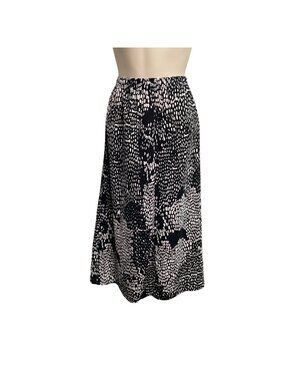 Just My Size Womens Black White Dot Print Elastic Waist Skirt 3X Midi u JMS